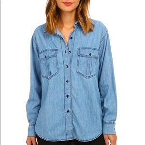 Free People Oversize Denim Shirt